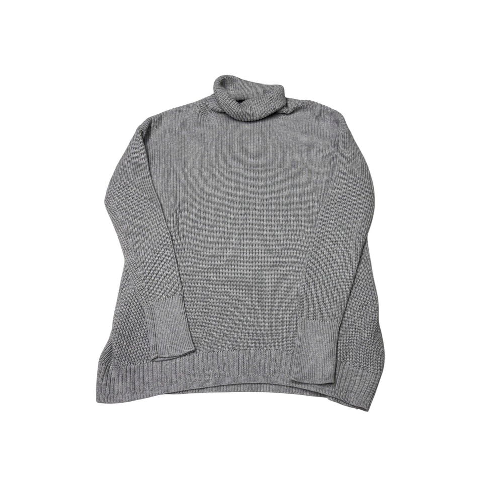 J.Crew Grey Cotton Cashmere Ribbed Turtleneck Sweater Womens XXS BB427